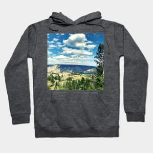 Blue Cloudy Sky with Mountains Hoodie